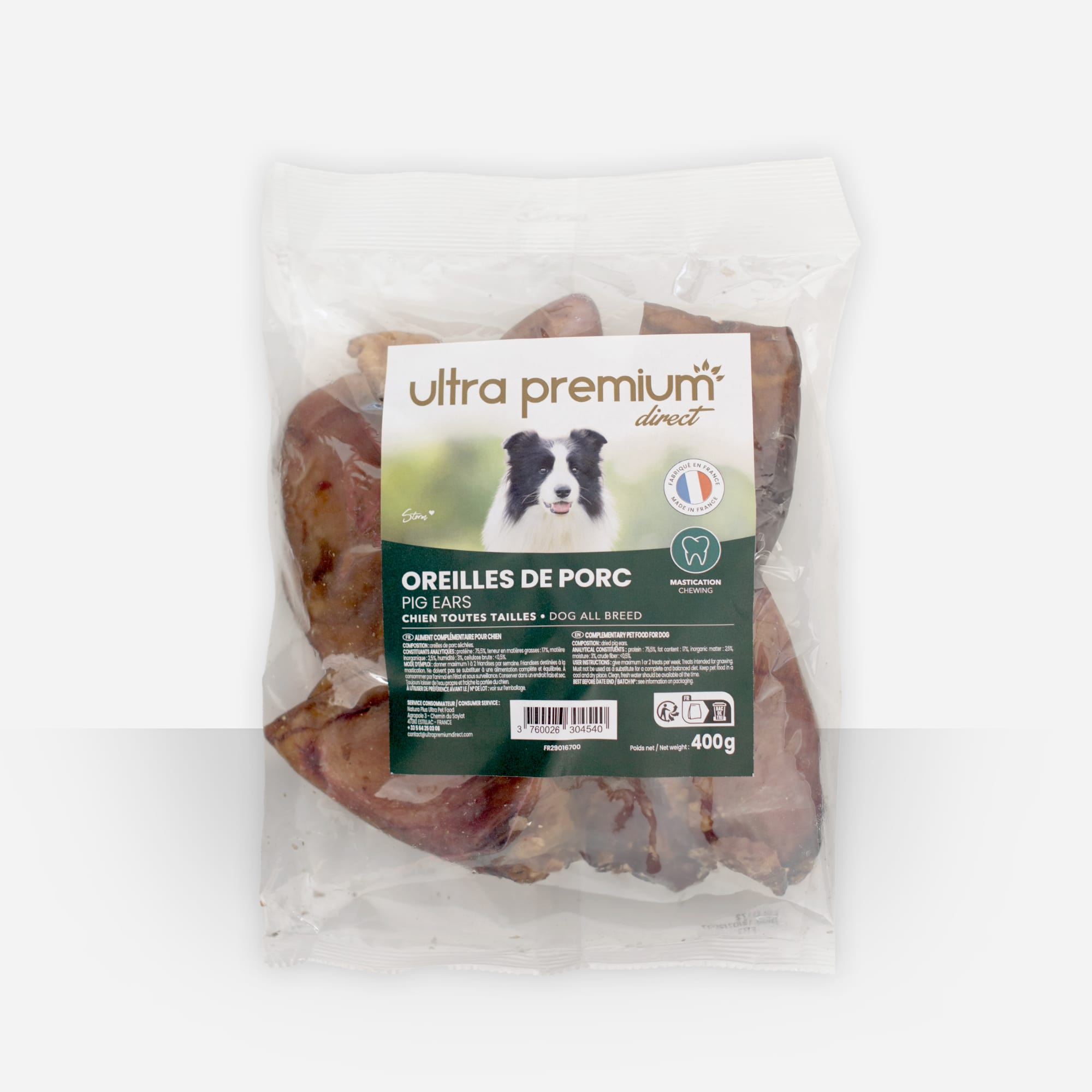 Oreilles de porc Chien Ultra Premium Direct