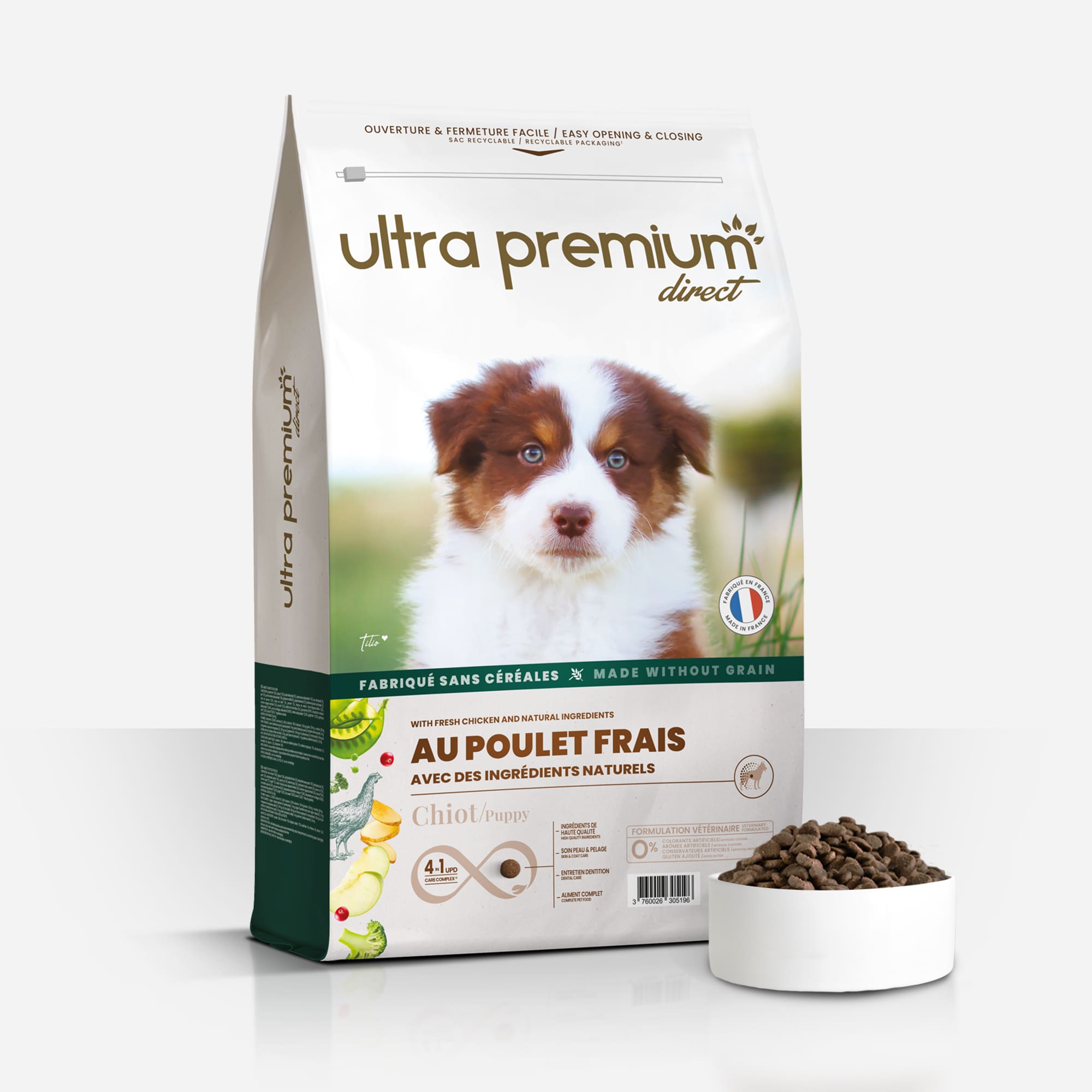 Ultra Premium Direct Croquettes Chiot Sans Céréales au Poulet frais